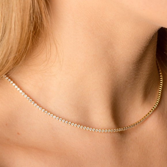 Tennis choker necklace - Picture 3 of 8